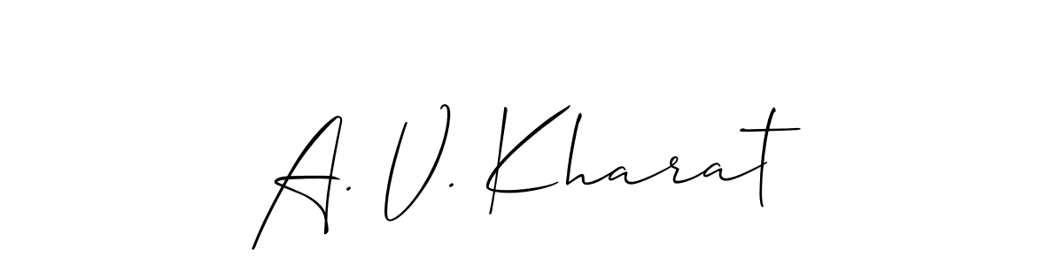 Make a beautiful signature design for name A. V. Kharat. Use this online signature maker to create a handwritten signature for free. A. V. Kharat signature style 2 images and pictures png