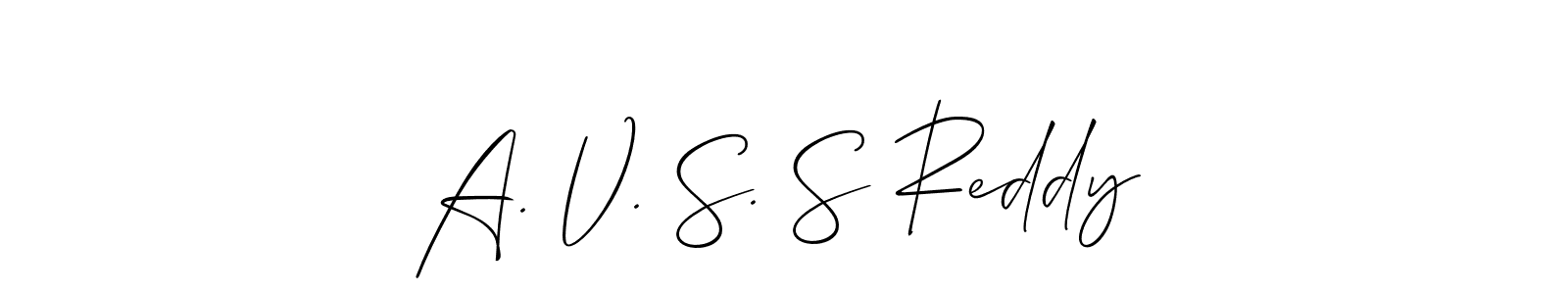 Also we have A. V. S. S Reddy name is the best signature style. Create professional handwritten signature collection using Allison_Script autograph style. A. V. S. S Reddy signature style 2 images and pictures png