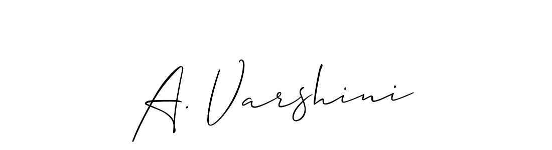 Use a signature maker to create a handwritten signature online. With this signature software, you can design (Allison_Script) your own signature for name A. Varshini. A. Varshini signature style 2 images and pictures png