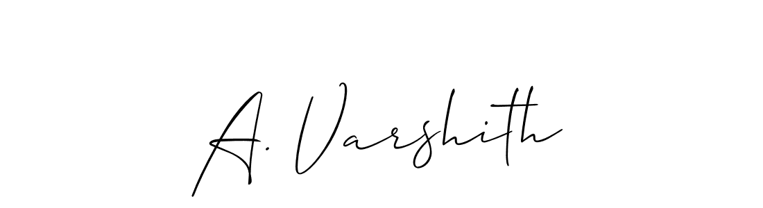 Check out images of Autograph of A. Varshith name. Actor A. Varshith Signature Style. Allison_Script is a professional sign style online. A. Varshith signature style 2 images and pictures png