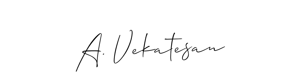 How to make A. Vekatesan signature? Allison_Script is a professional autograph style. Create handwritten signature for A. Vekatesan name. A. Vekatesan signature style 2 images and pictures png