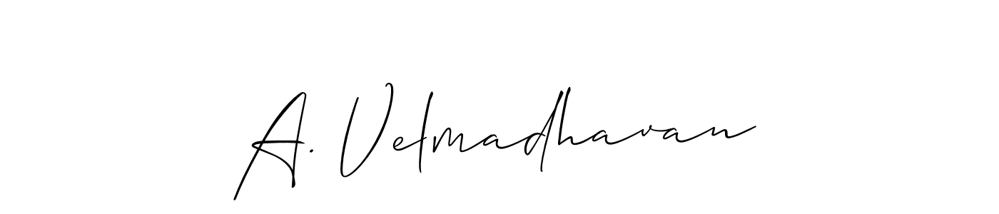 A. Velmadhavan stylish signature style. Best Handwritten Sign (Allison_Script) for my name. Handwritten Signature Collection Ideas for my name A. Velmadhavan. A. Velmadhavan signature style 2 images and pictures png