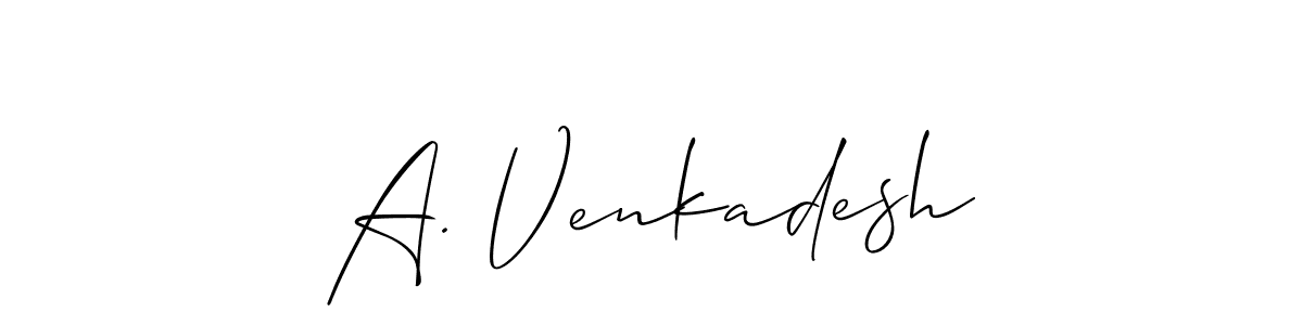 Best and Professional Signature Style for A. Venkadesh. Allison_Script Best Signature Style Collection. A. Venkadesh signature style 2 images and pictures png
