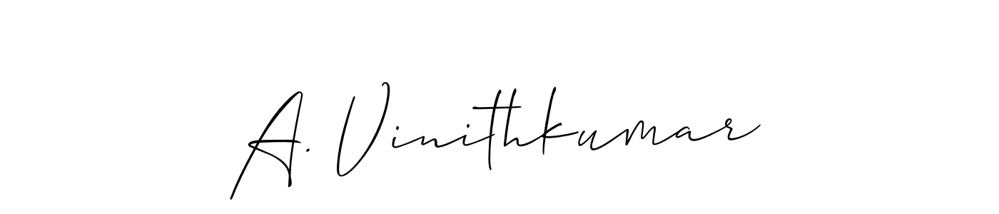 Use a signature maker to create a handwritten signature online. With this signature software, you can design (Allison_Script) your own signature for name A. Vinithkumar. A. Vinithkumar signature style 2 images and pictures png