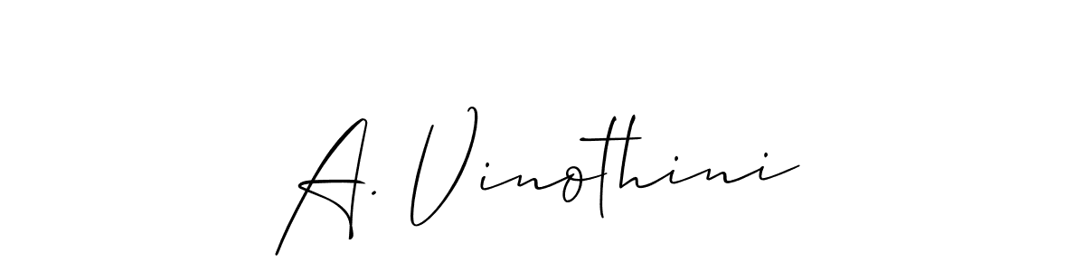 You should practise on your own different ways (Allison_Script) to write your name (A. Vinothini) in signature. don't let someone else do it for you. A. Vinothini signature style 2 images and pictures png