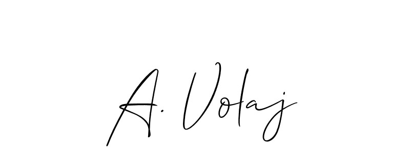 Best and Professional Signature Style for A. Volaj. Allison_Script Best Signature Style Collection. A. Volaj signature style 2 images and pictures png