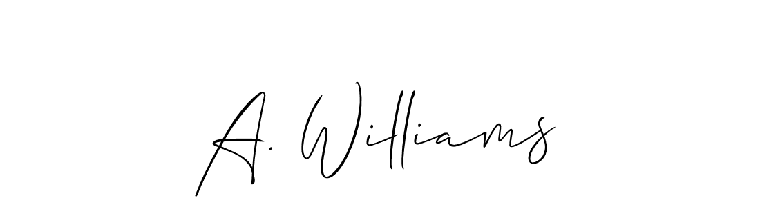 Make a short A. Williams signature style. Manage your documents anywhere anytime using Allison_Script. Create and add eSignatures, submit forms, share and send files easily. A. Williams signature style 2 images and pictures png