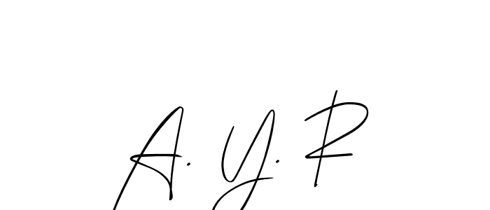 Make a beautiful signature design for name A. Y. R. Use this online signature maker to create a handwritten signature for free. A. Y. R signature style 2 images and pictures png