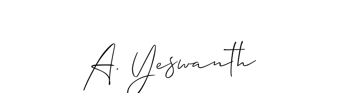 A. Yeswanth stylish signature style. Best Handwritten Sign (Allison_Script) for my name. Handwritten Signature Collection Ideas for my name A. Yeswanth. A. Yeswanth signature style 2 images and pictures png