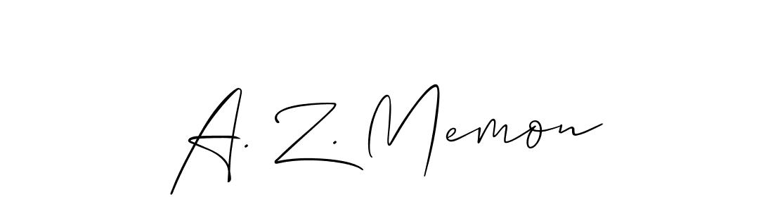 You can use this online signature creator to create a handwritten signature for the name A. Z. Memon. This is the best online autograph maker. A. Z. Memon signature style 2 images and pictures png