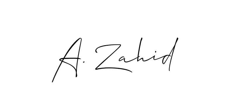 How to make A. Zahid signature? Allison_Script is a professional autograph style. Create handwritten signature for A. Zahid name. A. Zahid signature style 2 images and pictures png