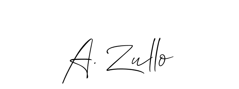 Create a beautiful signature design for name A. Zullo. With this signature (Allison_Script) fonts, you can make a handwritten signature for free. A. Zullo signature style 2 images and pictures png