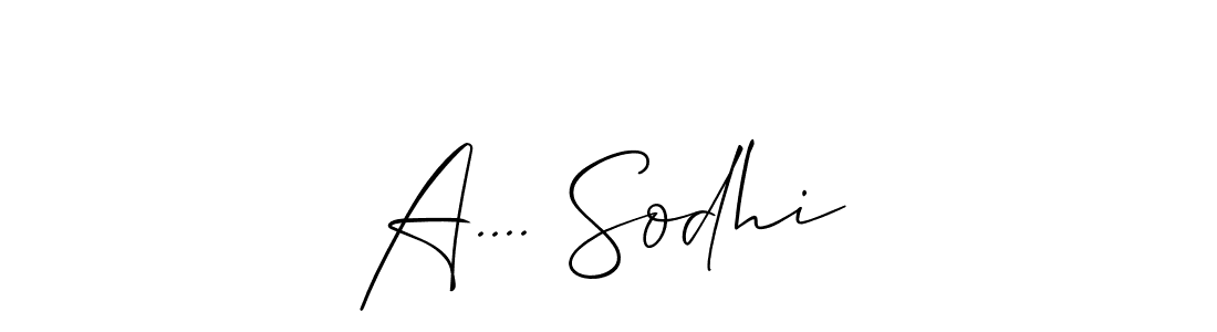 Best and Professional Signature Style for A.... Sodhi. Allison_Script Best Signature Style Collection. A.... Sodhi signature style 2 images and pictures png