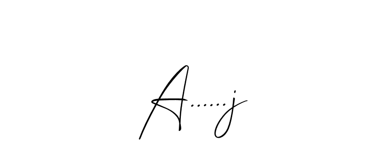 Create a beautiful signature design for name A......j. With this signature (Allison_Script) fonts, you can make a handwritten signature for free. A......j signature style 2 images and pictures png