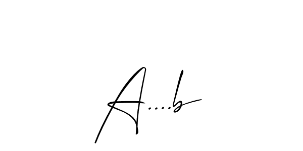 You should practise on your own different ways (Allison_Script) to write your name (A....b) in signature. don't let someone else do it for you. A....b signature style 2 images and pictures png