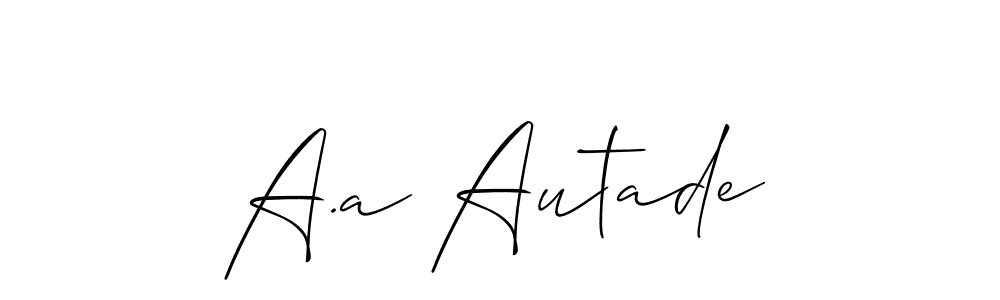 Make a short A.a Autade signature style. Manage your documents anywhere anytime using Allison_Script. Create and add eSignatures, submit forms, share and send files easily. A.a Autade signature style 2 images and pictures png