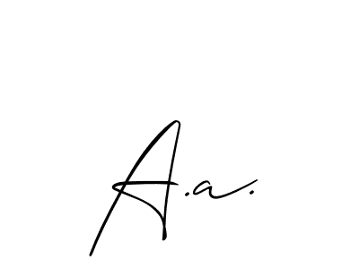 How to Draw A.a. signature style? Allison_Script is a latest design signature styles for name A.a.. A.a. signature style 2 images and pictures png