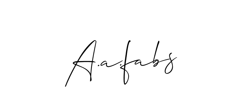 How to make A.a.fabs signature? Allison_Script is a professional autograph style. Create handwritten signature for A.a.fabs name. A.a.fabs signature style 2 images and pictures png