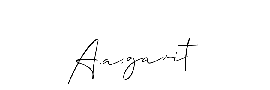 Use a signature maker to create a handwritten signature online. With this signature software, you can design (Allison_Script) your own signature for name A.a.gavit. A.a.gavit signature style 2 images and pictures png