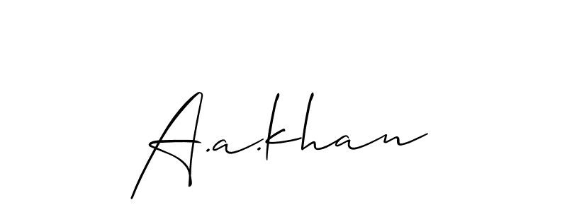 if you are searching for the best signature style for your name A.a.khan. so please give up your signature search. here we have designed multiple signature styles  using Allison_Script. A.a.khan signature style 2 images and pictures png