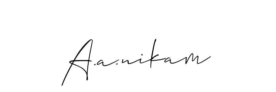 Make a beautiful signature design for name A.a.nikam. Use this online signature maker to create a handwritten signature for free. A.a.nikam signature style 2 images and pictures png