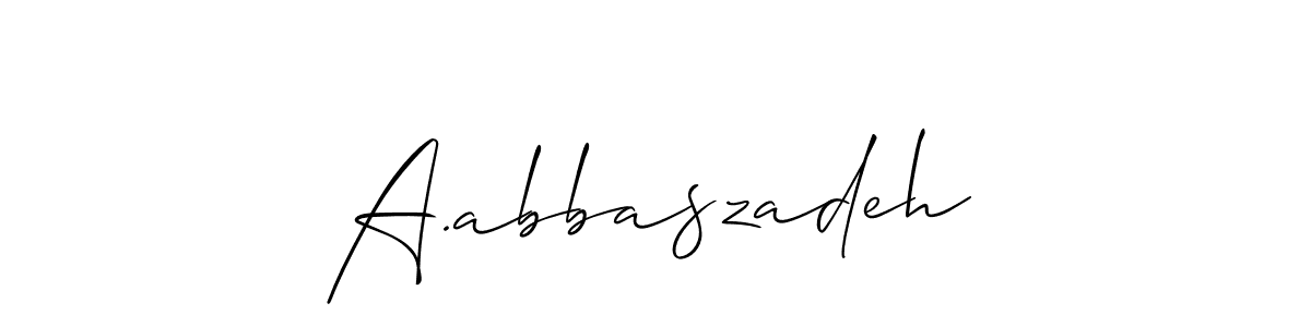 You should practise on your own different ways (Allison_Script) to write your name (A.abbaszadeh) in signature. don't let someone else do it for you. A.abbaszadeh signature style 2 images and pictures png