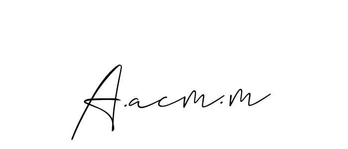 Best and Professional Signature Style for A.acm.m. Allison_Script Best Signature Style Collection. A.acm.m signature style 2 images and pictures png