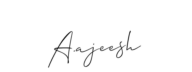 You should practise on your own different ways (Allison_Script) to write your name (A.ajeesh) in signature. don't let someone else do it for you. A.ajeesh signature style 2 images and pictures png