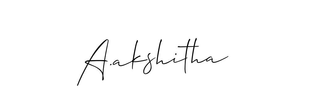 Best and Professional Signature Style for A.akshitha. Allison_Script Best Signature Style Collection. A.akshitha signature style 2 images and pictures png