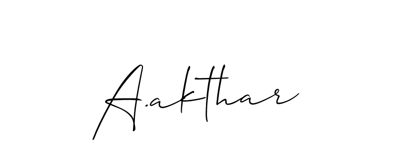 How to Draw A.akthar signature style? Allison_Script is a latest design signature styles for name A.akthar. A.akthar signature style 2 images and pictures png