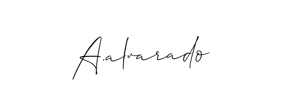 Make a beautiful signature design for name A.alvarado. With this signature (Allison_Script) style, you can create a handwritten signature for free. A.alvarado signature style 2 images and pictures png