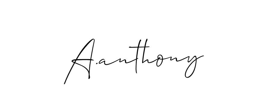 Design your own signature with our free online signature maker. With this signature software, you can create a handwritten (Allison_Script) signature for name A.anthony. A.anthony signature style 2 images and pictures png