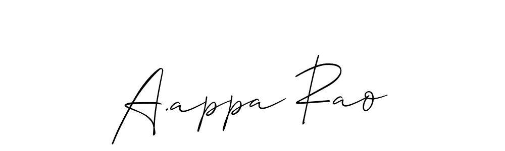 How to make A.appa Rao name signature. Use Allison_Script style for creating short signs online. This is the latest handwritten sign. A.appa Rao signature style 2 images and pictures png