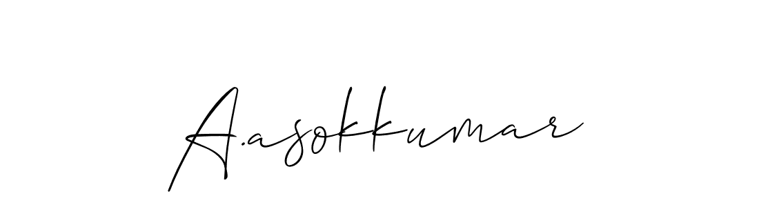 This is the best signature style for the A.asokkumar name. Also you like these signature font (Allison_Script). Mix name signature. A.asokkumar signature style 2 images and pictures png