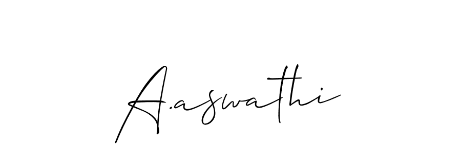 You should practise on your own different ways (Allison_Script) to write your name (A.aswathi) in signature. don't let someone else do it for you. A.aswathi signature style 2 images and pictures png