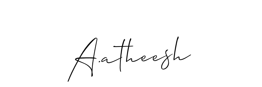 Create a beautiful signature design for name A.atheesh. With this signature (Allison_Script) fonts, you can make a handwritten signature for free. A.atheesh signature style 2 images and pictures png