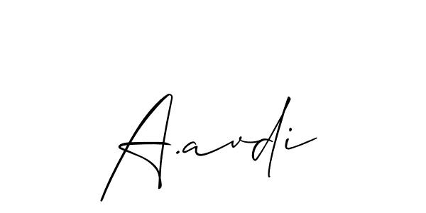 How to make A.avdi signature? Allison_Script is a professional autograph style. Create handwritten signature for A.avdi name. A.avdi signature style 2 images and pictures png