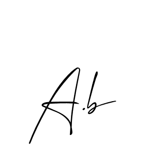 How to make A.b name signature. Use Allison_Script style for creating short signs online. This is the latest handwritten sign. A.b signature style 2 images and pictures png