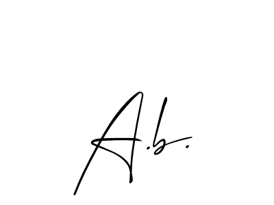 Allison_Script is a professional signature style that is perfect for those who want to add a touch of class to their signature. It is also a great choice for those who want to make their signature more unique. Get A.b. name to fancy signature for free. A.b. signature style 2 images and pictures png