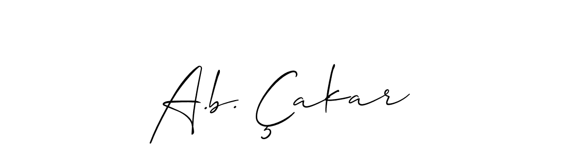 if you are searching for the best signature style for your name A.b. Çakar. so please give up your signature search. here we have designed multiple signature styles  using Allison_Script. A.b. Çakar signature style 2 images and pictures png