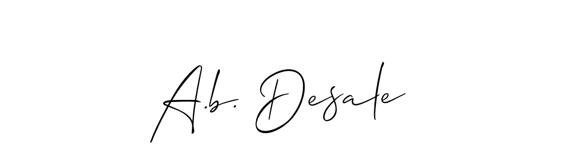 A.b. Desale stylish signature style. Best Handwritten Sign (Allison_Script) for my name. Handwritten Signature Collection Ideas for my name A.b. Desale. A.b. Desale signature style 2 images and pictures png