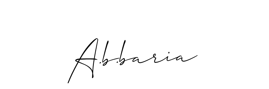 Allison_Script is a professional signature style that is perfect for those who want to add a touch of class to their signature. It is also a great choice for those who want to make their signature more unique. Get A.b.baria name to fancy signature for free. A.b.baria signature style 2 images and pictures png