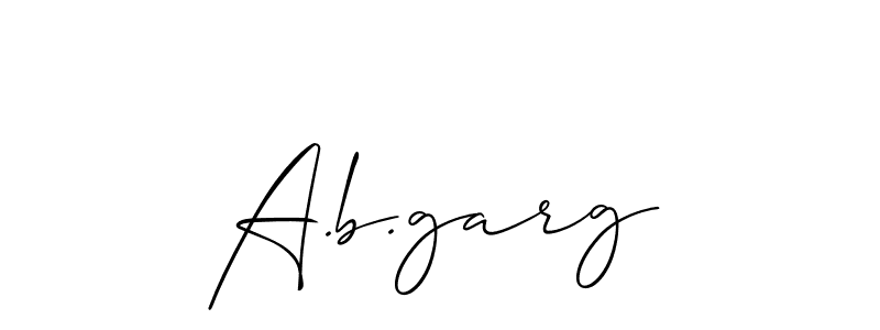 Make a beautiful signature design for name A.b.garg. With this signature (Allison_Script) style, you can create a handwritten signature for free. A.b.garg signature style 2 images and pictures png