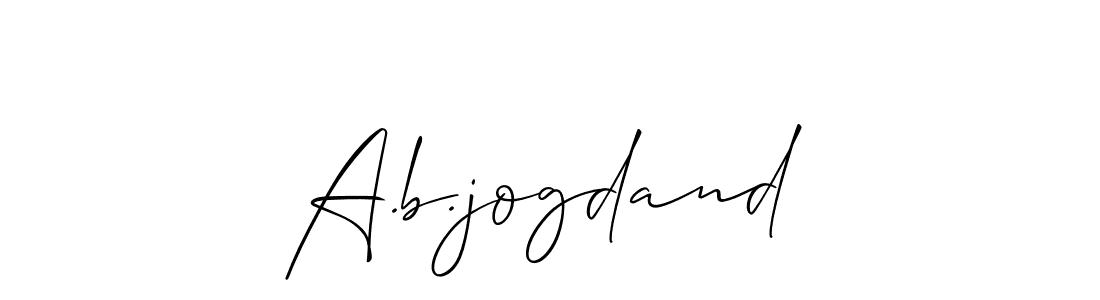 Best and Professional Signature Style for A.b.jogdand. Allison_Script Best Signature Style Collection. A.b.jogdand signature style 2 images and pictures png