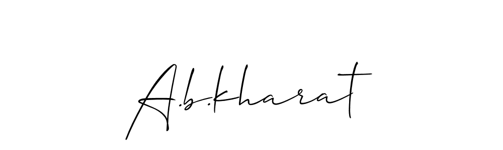 How to make A.b.kharat name signature. Use Allison_Script style for creating short signs online. This is the latest handwritten sign. A.b.kharat signature style 2 images and pictures png