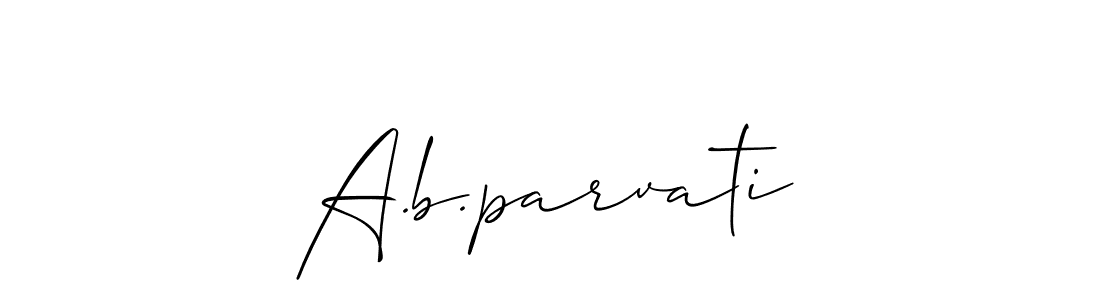 It looks lik you need a new signature style for name A.b.parvati. Design unique handwritten (Allison_Script) signature with our free signature maker in just a few clicks. A.b.parvati signature style 2 images and pictures png