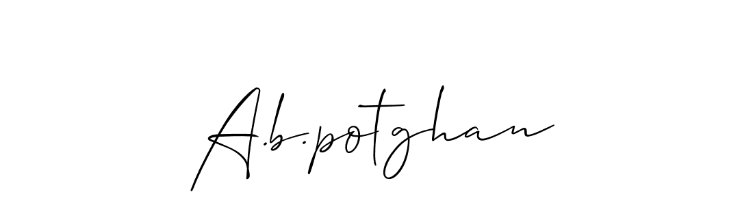 Once you've used our free online signature maker to create your best signature Allison_Script style, it's time to enjoy all of the benefits that A.b.potghan name signing documents. A.b.potghan signature style 2 images and pictures png