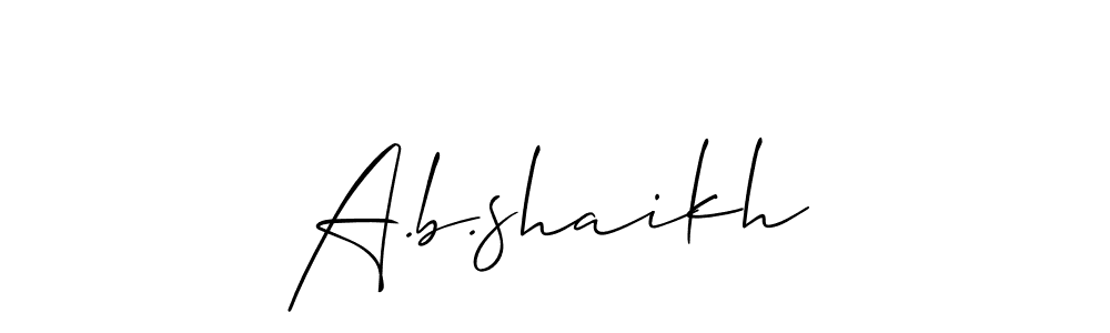 Best and Professional Signature Style for A.b.shaikh. Allison_Script Best Signature Style Collection. A.b.shaikh signature style 2 images and pictures png