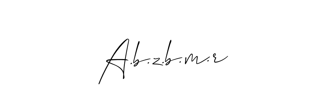 Design your own signature with our free online signature maker. With this signature software, you can create a handwritten (Allison_Script) signature for name A.b.z.b.m.r. A.b.z.b.m.r signature style 2 images and pictures png