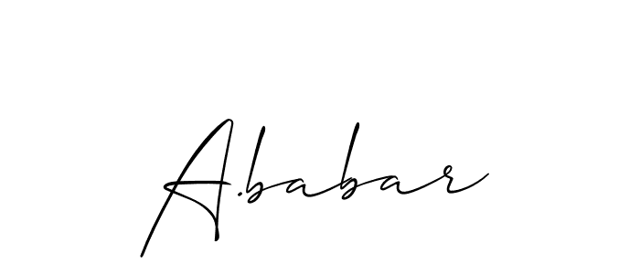 Best and Professional Signature Style for A.babar. Allison_Script Best Signature Style Collection. A.babar signature style 2 images and pictures png